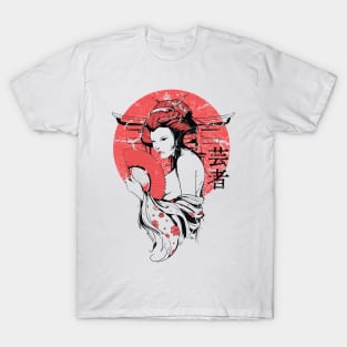 Japan Geisha Art Print for Women and Men T-Shirt